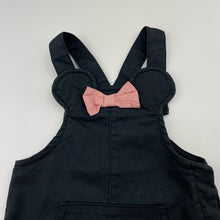 Load image into Gallery viewer, Girls H&amp;M, Disney Minnie Mouse overalls dress / pinafore, EUC, size 00, L: 40cm