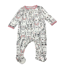 Load image into Gallery viewer, Girls Carters, waffle cotton zip coverall / romper, GUC, size 000,  