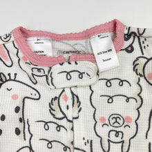 Load image into Gallery viewer, Girls Carters, waffle cotton zip coverall / romper, GUC, size 000,  