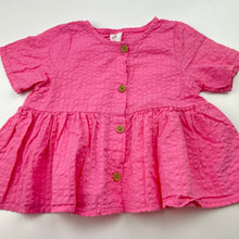 Load image into Gallery viewer, Girls H&amp;M, pink lightweight cotton short sleeve top, EUC, size 0,  