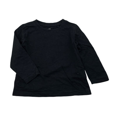Unisex Favourites, black cotton long sleeve tee / top, GUC, size 2,  