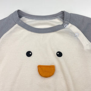 Unisex lightweight, novelty romper, penguin, EUC, size 0-1,  