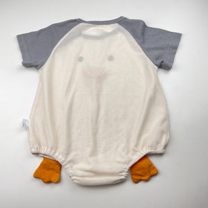 Unisex lightweight, novelty romper, penguin, EUC, size 0-1,  