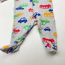 Load image into Gallery viewer, Boys Dymples, organic cotton zip coverall / romper, cars, GUC, size 0000,  