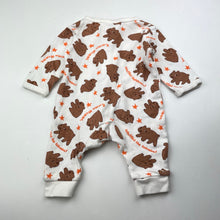Load image into Gallery viewer, Unisex Emma Memma, Waffles the Wombat cotton zip romper, EUC, size 0000,  