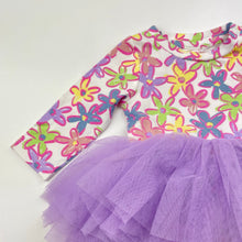 Load image into Gallery viewer, Girls floral, stretchy tutu romper, EUC, size 000,  