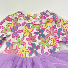 Load image into Gallery viewer, Girls floral, stretchy tutu romper, EUC, size 000,  