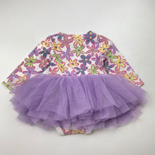 Load image into Gallery viewer, Girls floral, stretchy tutu romper, EUC, size 000,  