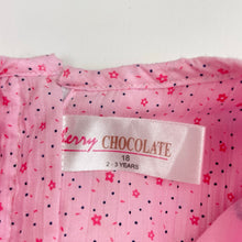 Load image into Gallery viewer, Girls Cherry Chocolate, floral lightweight dress, EUC, size 2-3, L: 47cm