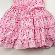 Load image into Gallery viewer, Girls Cherry Chocolate, floral lightweight dress, EUC, size 2-3, L: 47cm
