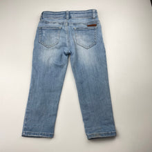 Load image into Gallery viewer, Unisex Country Road, distressed stretch denim jeans, adjustable, Inside leg: 33cm, marks on knees, FUC, size 3,  