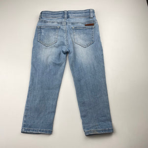 Unisex Country Road, distressed stretch denim jeans, adjustable, Inside leg: 33cm, marks on knees, FUC, size 3,  