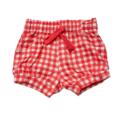 Girls Baby Berry, checked cotton shorts, elasticated, EUC, size 000,  