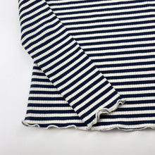 Load image into Gallery viewer, Girls Target, navy striped ribbed long sleeve top, FUC, size 6,  
