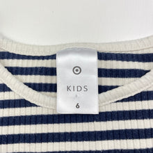 Load image into Gallery viewer, Girls Target, navy striped ribbed long sleeve top, FUC, size 6,  