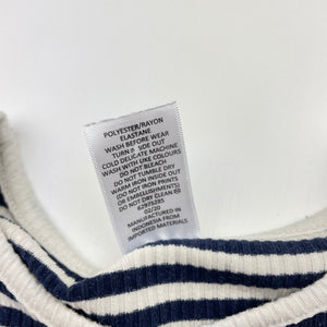Girls Target, navy striped ribbed long sleeve top, FUC, size 6,  