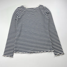 Load image into Gallery viewer, Girls Target, navy striped ribbed long sleeve top, FUC, size 6,  