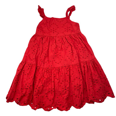 Girls KID, lined broderie cotton summer dress, FUC, size 3, L: 57cm