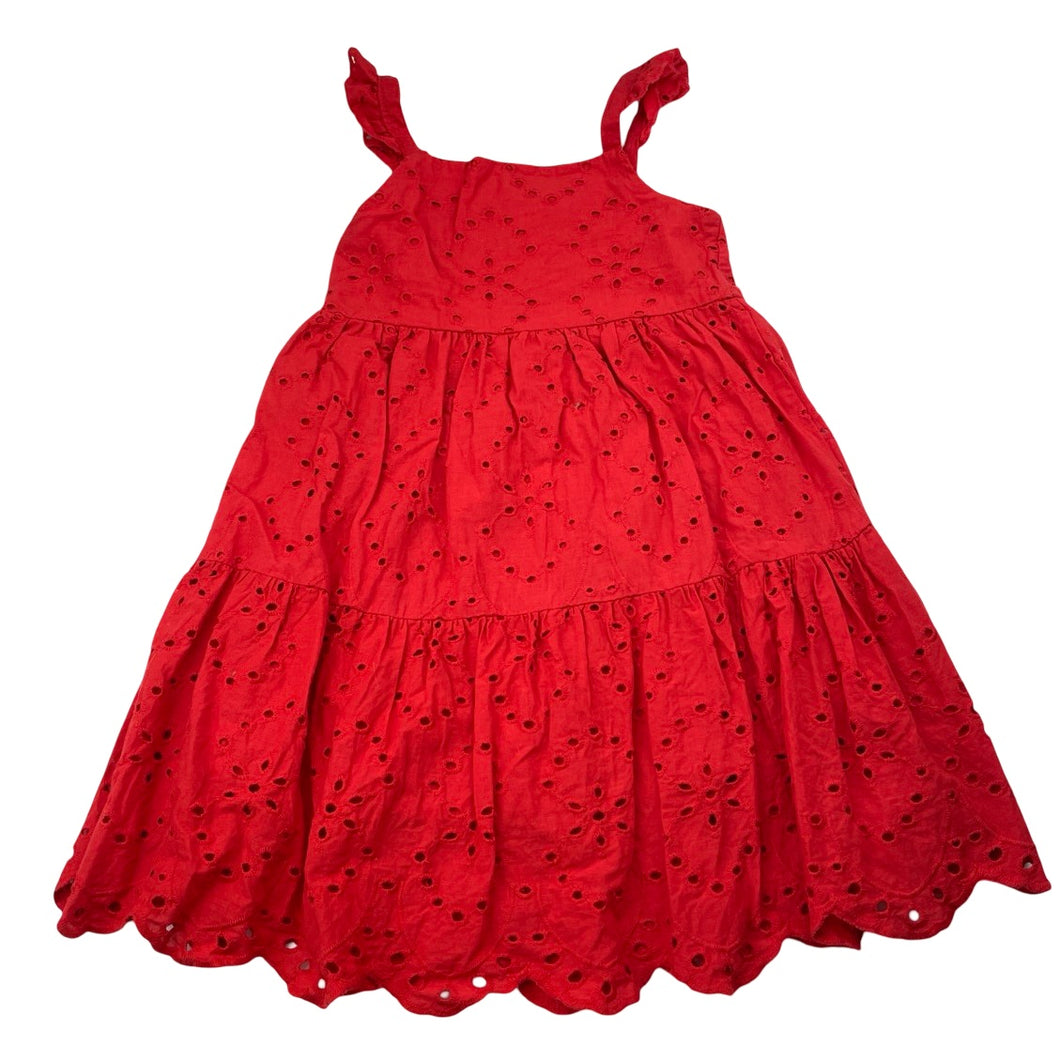 Girls KID, lined broderie cotton summer dress, FUC, size 3, L: 57cm