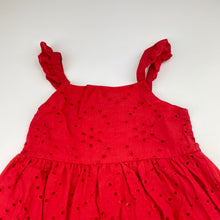 Load image into Gallery viewer, Girls KID, lined broderie cotton summer dress, FUC, size 3, L: 57cm
