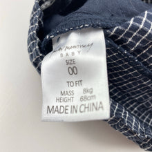 Load image into Gallery viewer, Boys Peter Morrissey, navy check cotton shorts, adjustable, EUC, size 00,  