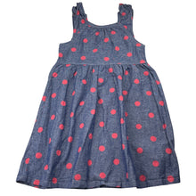 Load image into Gallery viewer, Girls Penelope Mack, spotted cotton summer dress, EUC, size 5, L: 60cm