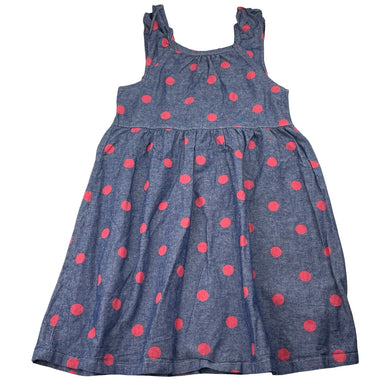 Girls Penelope Mack, spotted cotton summer dress, EUC, size 5, L: 60cm