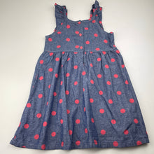 Load image into Gallery viewer, Girls Penelope Mack, spotted cotton summer dress, EUC, size 5, L: 60cm