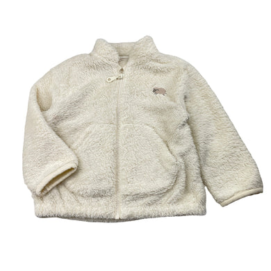 Unisex Uniqlo, cream zip up sweater, sheep, EUC, size 1,  