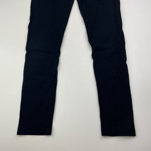 Girls Brilliant Basics, black stretchy leggings, Inside leg: 55cm, EUC, size 8,  