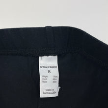 Load image into Gallery viewer, Girls Brilliant Basics, black stretchy leggings, Inside leg: 55cm, EUC, size 8,  