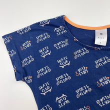 Load image into Gallery viewer, Girls Target, navy cotton casual dress, mark at neck, FUC, size 7, L: 60cm