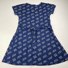 Load image into Gallery viewer, Girls Target, navy cotton casual dress, mark at neck, FUC, size 7, L: 60cm