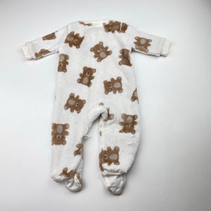 Unisex Anko, soft fleece zip coverall / romper, EUC, size 0000,  