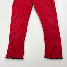 Load image into Gallery viewer, Girls LC Waikiki, red ribbed leggings, Inside leg: 32cm, GUC, size 2-3,  