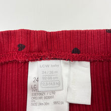 Load image into Gallery viewer, Girls LC Waikiki, red ribbed leggings, Inside leg: 32cm, GUC, size 2-3,  