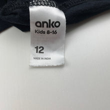 Load image into Gallery viewer, Unisex Anko, black cotton tee / top, GUC, size 12,  