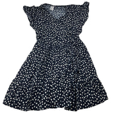 Load image into Gallery viewer, Girls Anko, navy floral viscose dress, GUC, size 10, L: 66cm