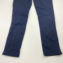 Load image into Gallery viewer, Boys Milkshake, navy stretch cotton chino pants, adjustable, Inside leg: 58cm, EUC, size 7,  