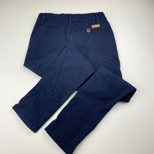 Load image into Gallery viewer, Boys Milkshake, navy stretch cotton chino pants, adjustable, Inside leg: 58cm, EUC, size 7,  