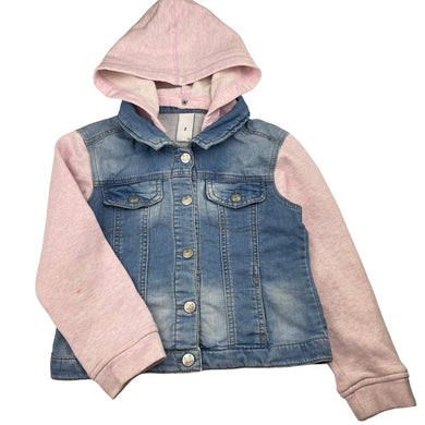 Girls Target, knit denim hooded jacket, FUC, size 7,  