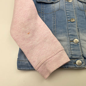 Girls Target, knit denim hooded jacket, FUC, size 7,  