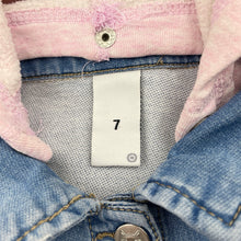 Load image into Gallery viewer, Girls Target, knit denim hooded jacket, FUC, size 7,  