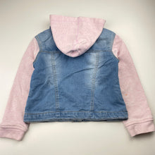 Load image into Gallery viewer, Girls Target, knit denim hooded jacket, FUC, size 7,  