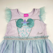Load image into Gallery viewer, Girls Disney, Princess Ariel Little Mermaid cotton &amp; tulle dress, FUC, size 4, L: 54cm