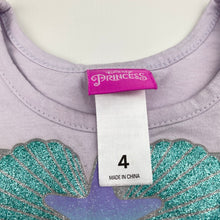 Load image into Gallery viewer, Girls Disney, Princess Ariel Little Mermaid cotton &amp; tulle dress, FUC, size 4, L: 54cm