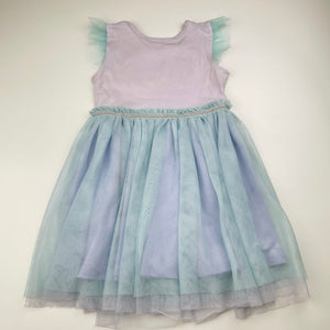 Girls Disney, Princess Ariel Little Mermaid cotton & tulle dress, FUC, size 4, L: 54cm