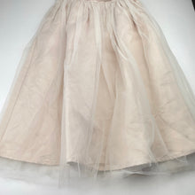 Load image into Gallery viewer, Girls Victoria Rose, light bronze formal / party dress, small marks on ribbon, FUC, size 7, L: 87cm