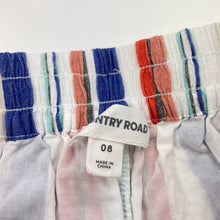 Load image into Gallery viewer, Girls Country Road, lined lightweight cotton shorts, elasticated, GUC, size 8,  