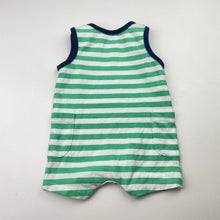 Load image into Gallery viewer, Boys Target, striped stretchy romper, EUC, size 0,  